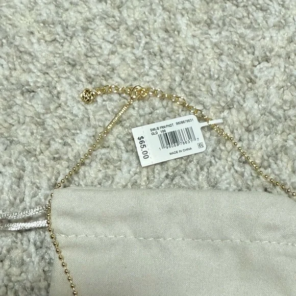 NWT Kendra Scott Emilie Gold Beaded Pendant Necklace in White Mother-of-Pearl - Picture 5 of 5